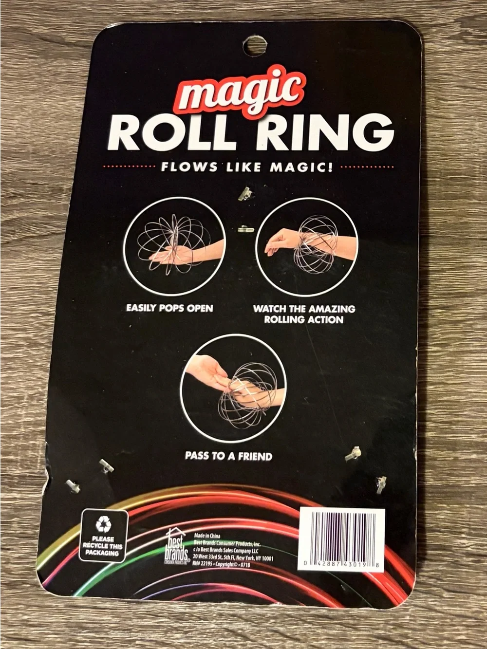 🆕 Magic Roll Ring~rolls up & down your arm~pass to a friend…Best Brands